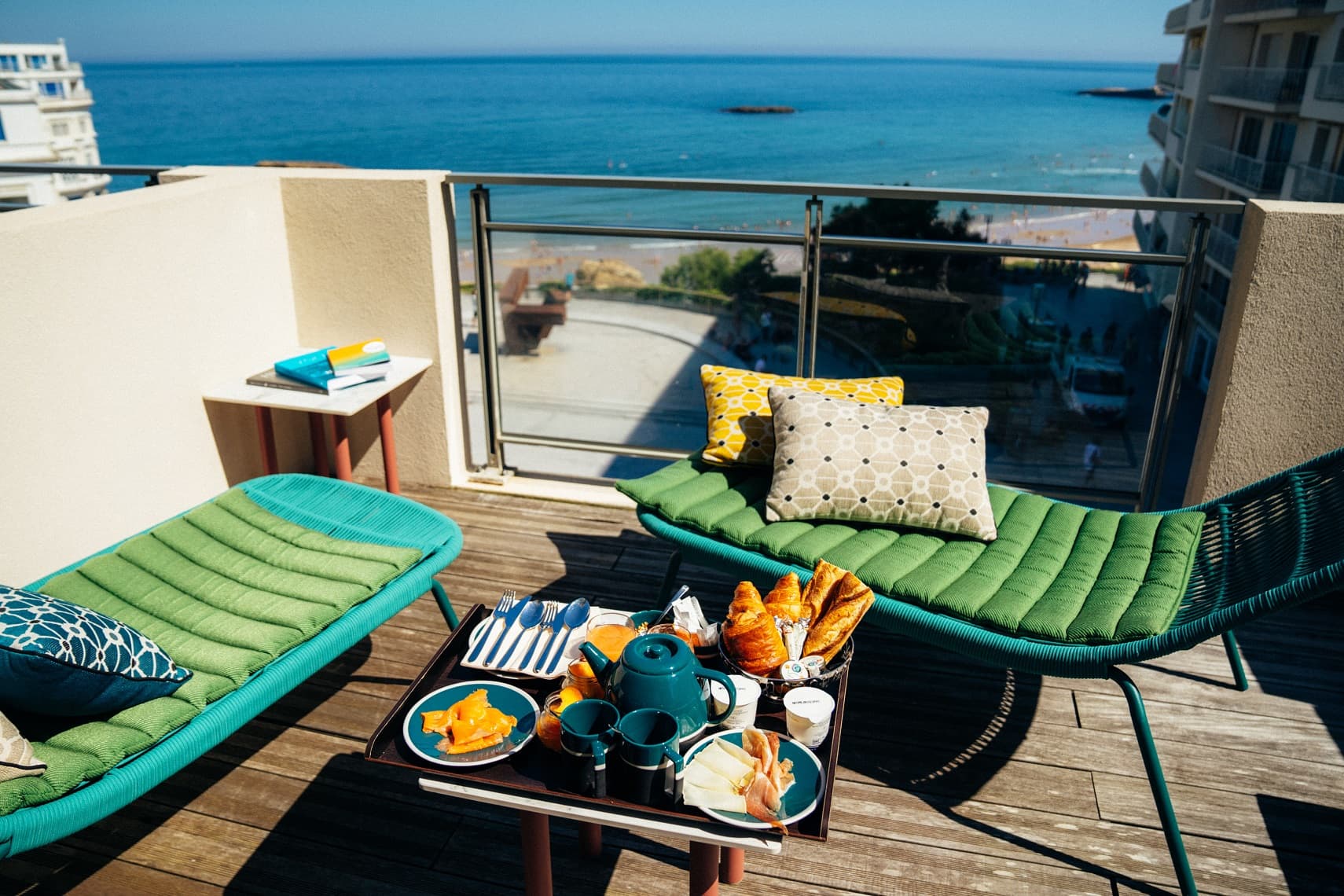 Hôtel Café de Paris - Biarritz - terrasse vue mer
