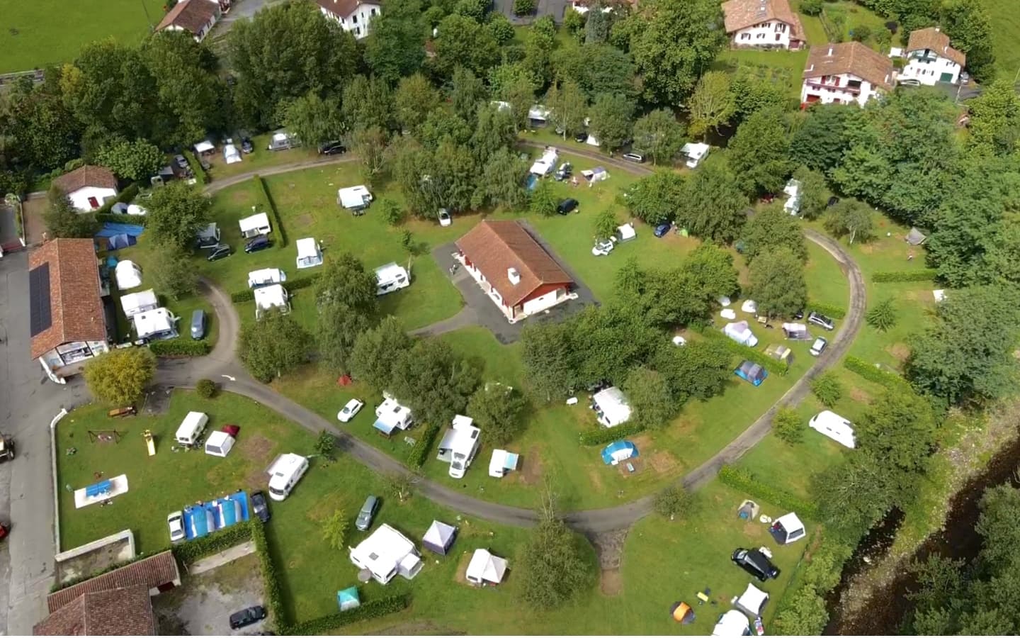 Camping vue aerienne
