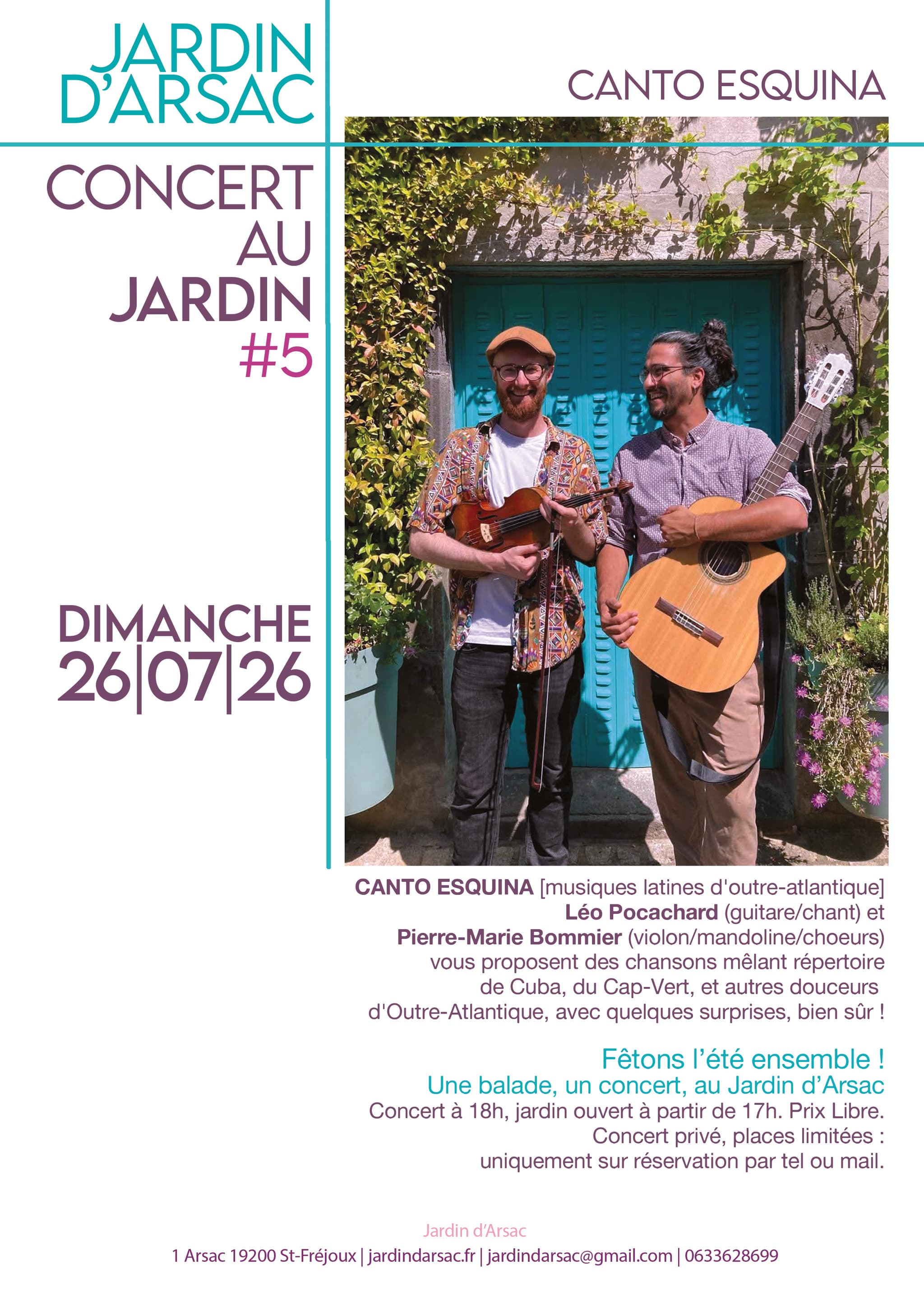 concert JARDIN ARSAC