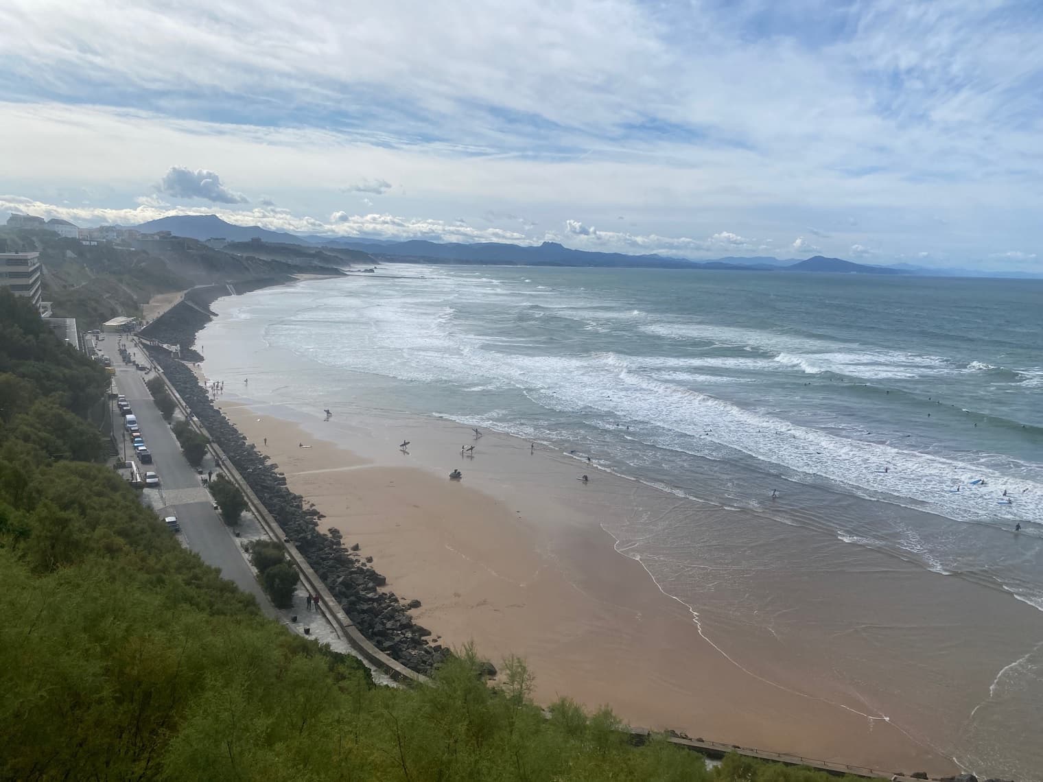 Côte des Basques-Biarritz- Vue depuis la perspective de la côte des Basques.