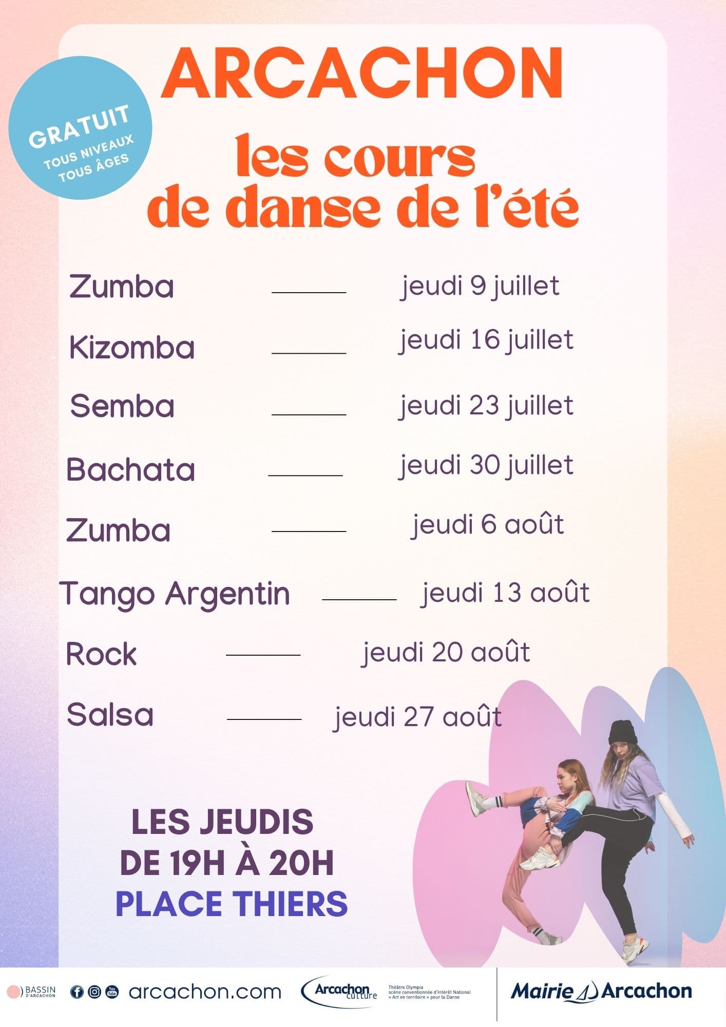 cours de danse d'été