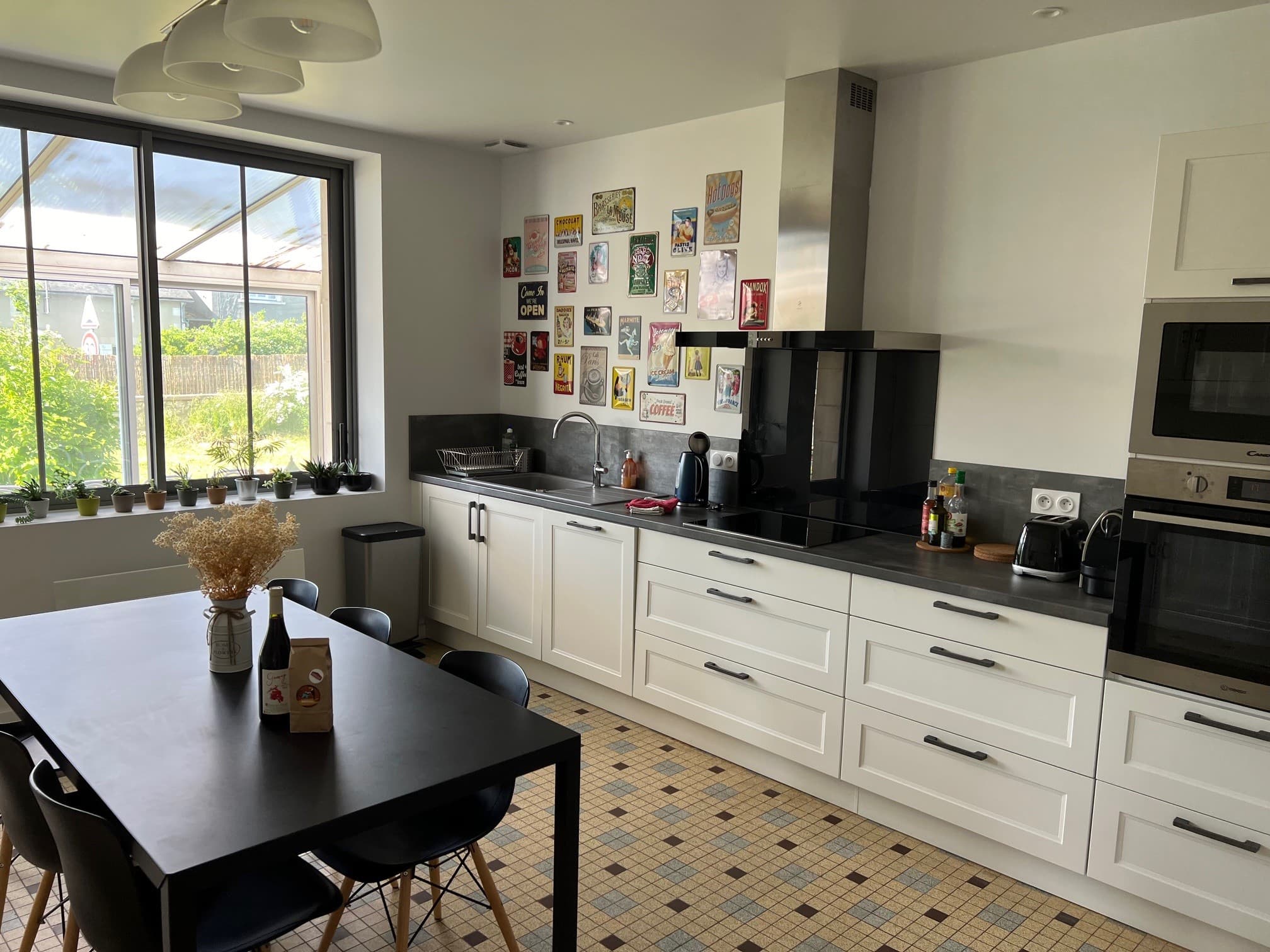 cuisine la grange montamise avec veranda