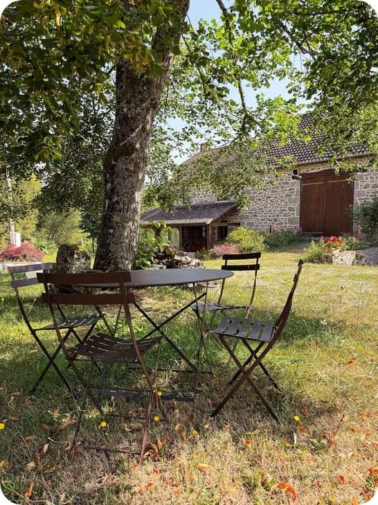 Salon de jardin en extérieur