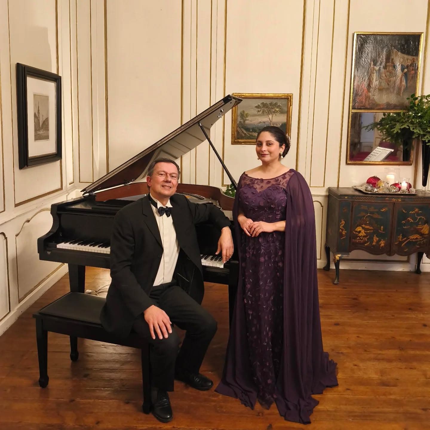 le pianiste Fabien Prou et la soprano Katherine Arriola