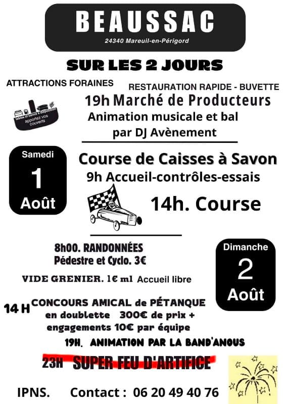 fête patronale Beaussac 2026