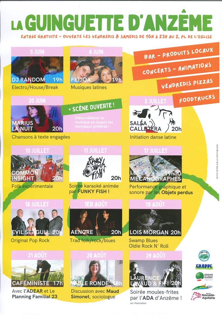 Prog guinguette anzeme