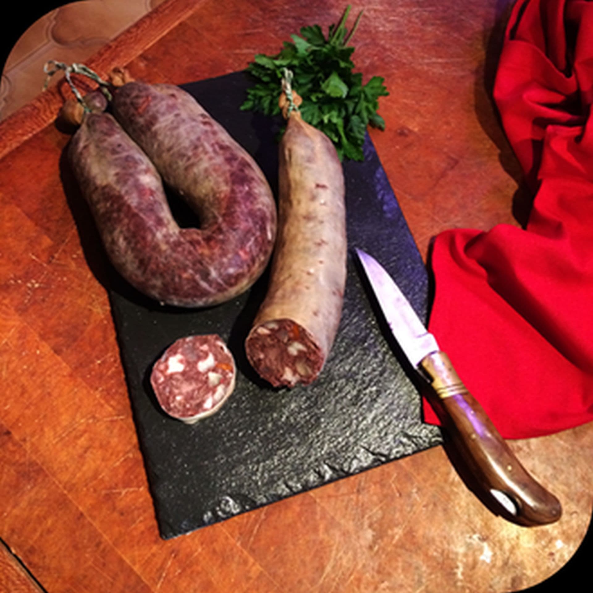 Traditionnel boudin béarnais fait maison