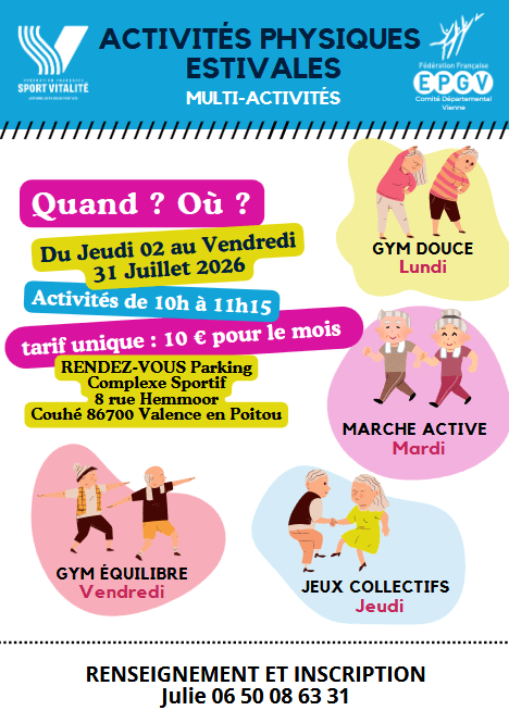 Activité physiques estivales