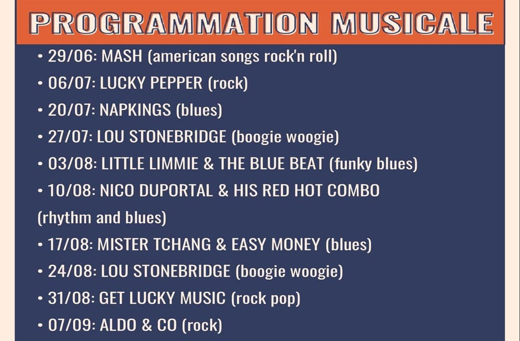 Programmation musicale marché gourmand de Beaumont
