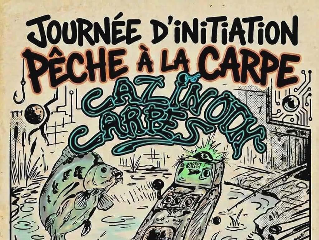initiation pêche carpe étang de la Cazine