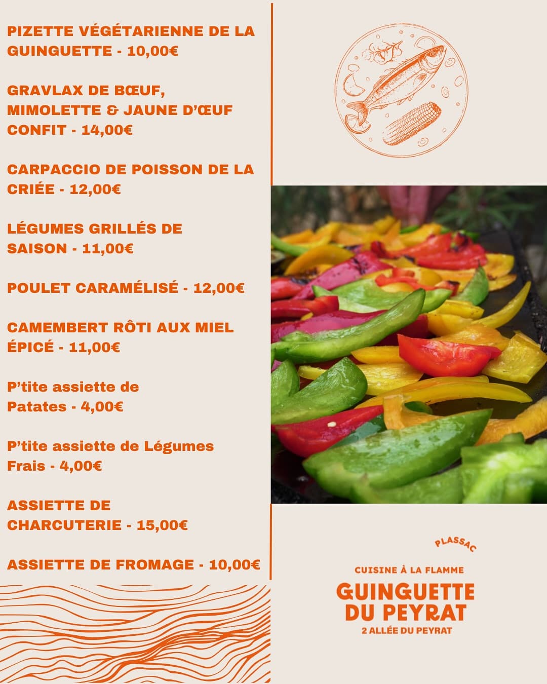 la carte guinguette plassac