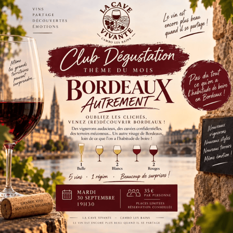 Club degustation vin de bordeaux