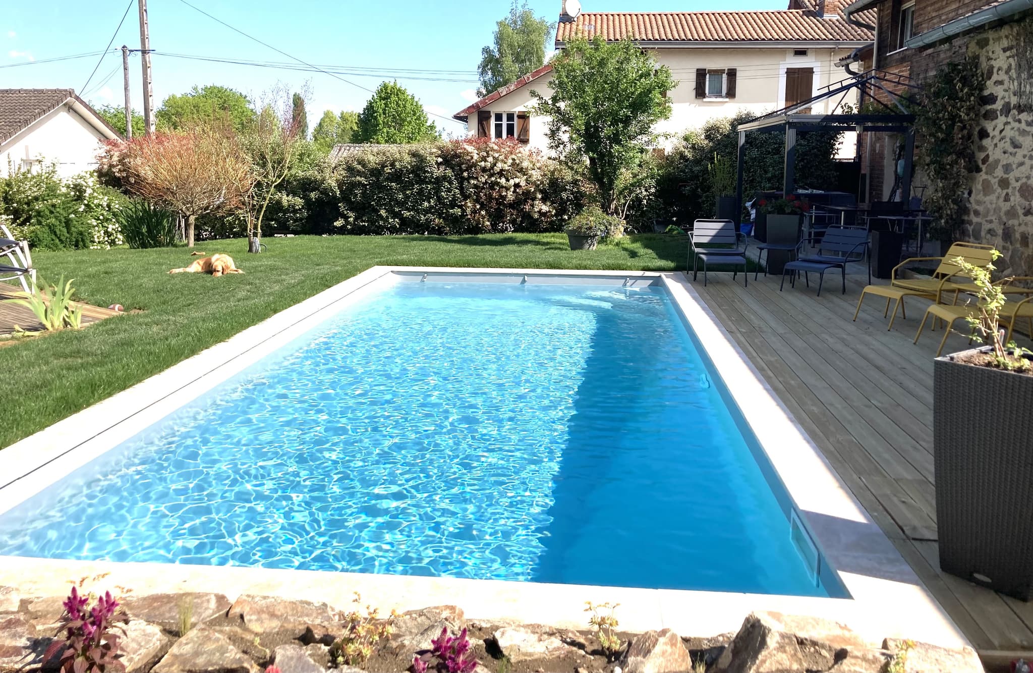 Piscine, location chambres Lauryvan - Saint-Junien
