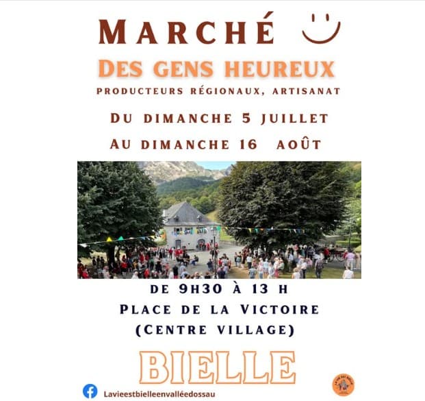 marché des gens heureux