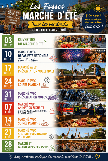 Marché les fosses - dates
