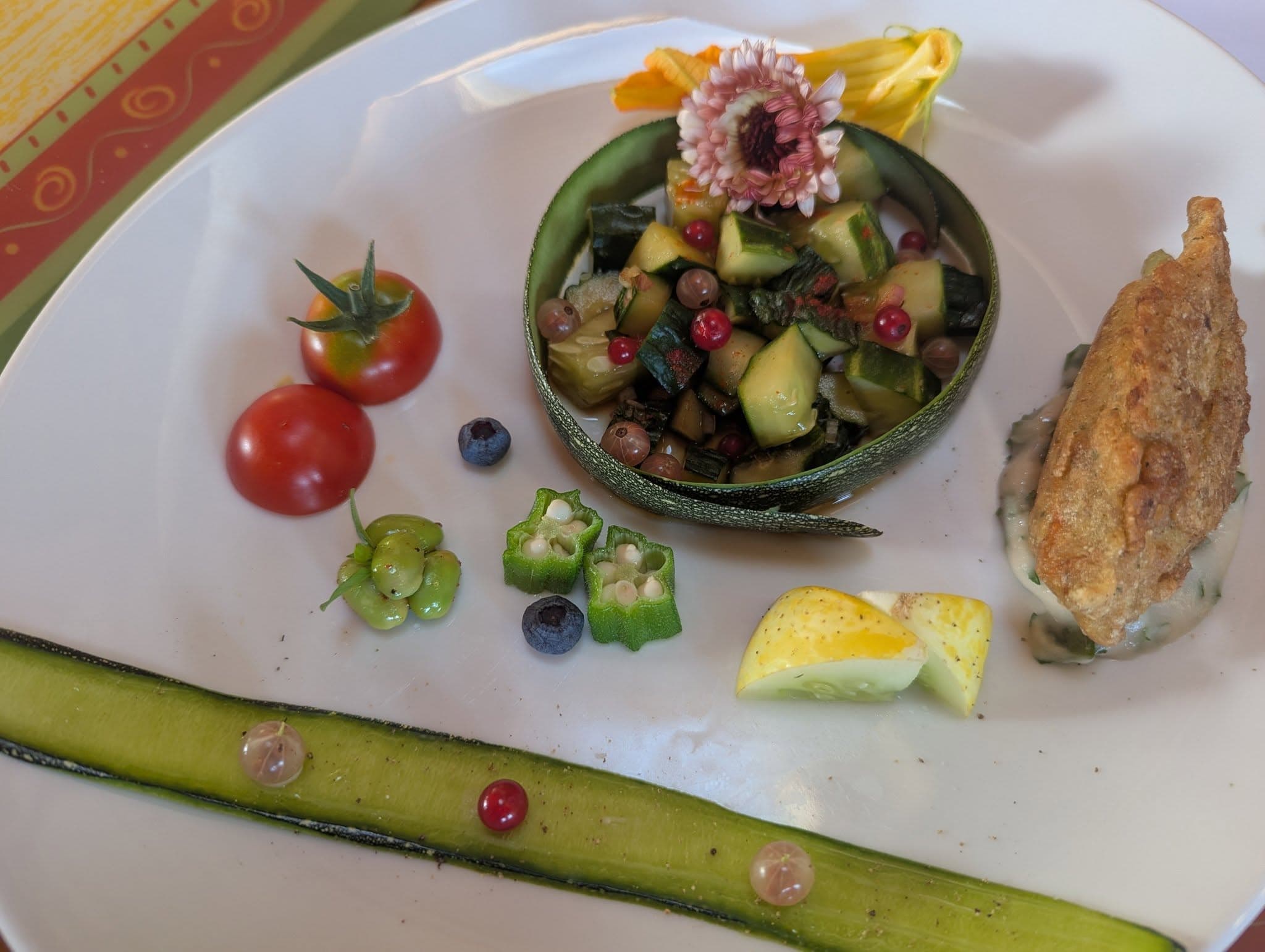 menu végétalien en table d'hôtes