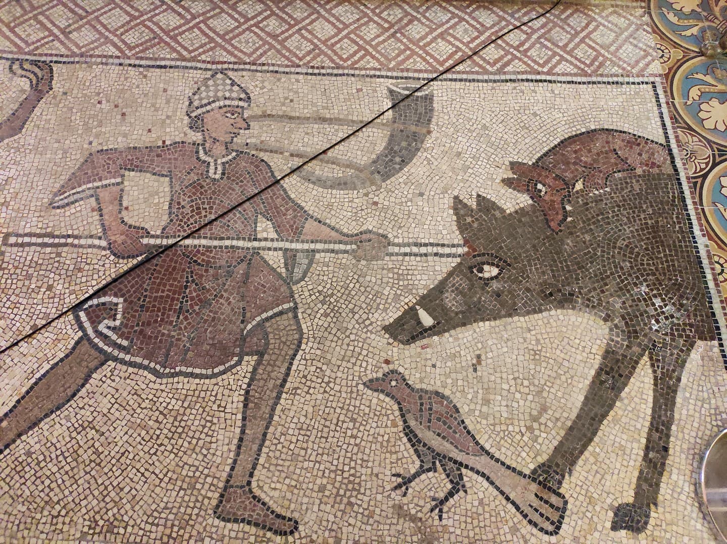 Mosaïque Cathédrale de Lescar - Lescar - détail veneur