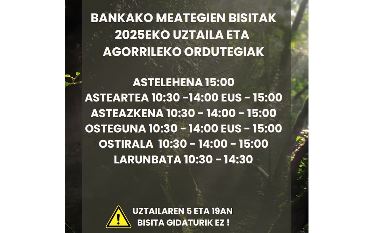Horaires Olhaberri 2025 eus