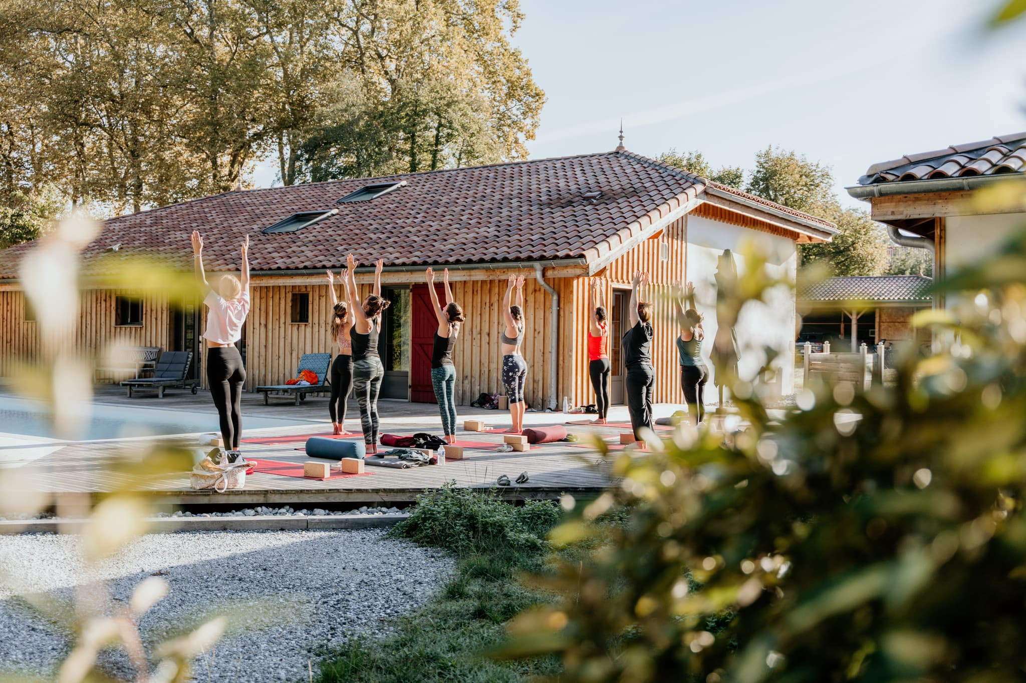 orgosse yoga outside