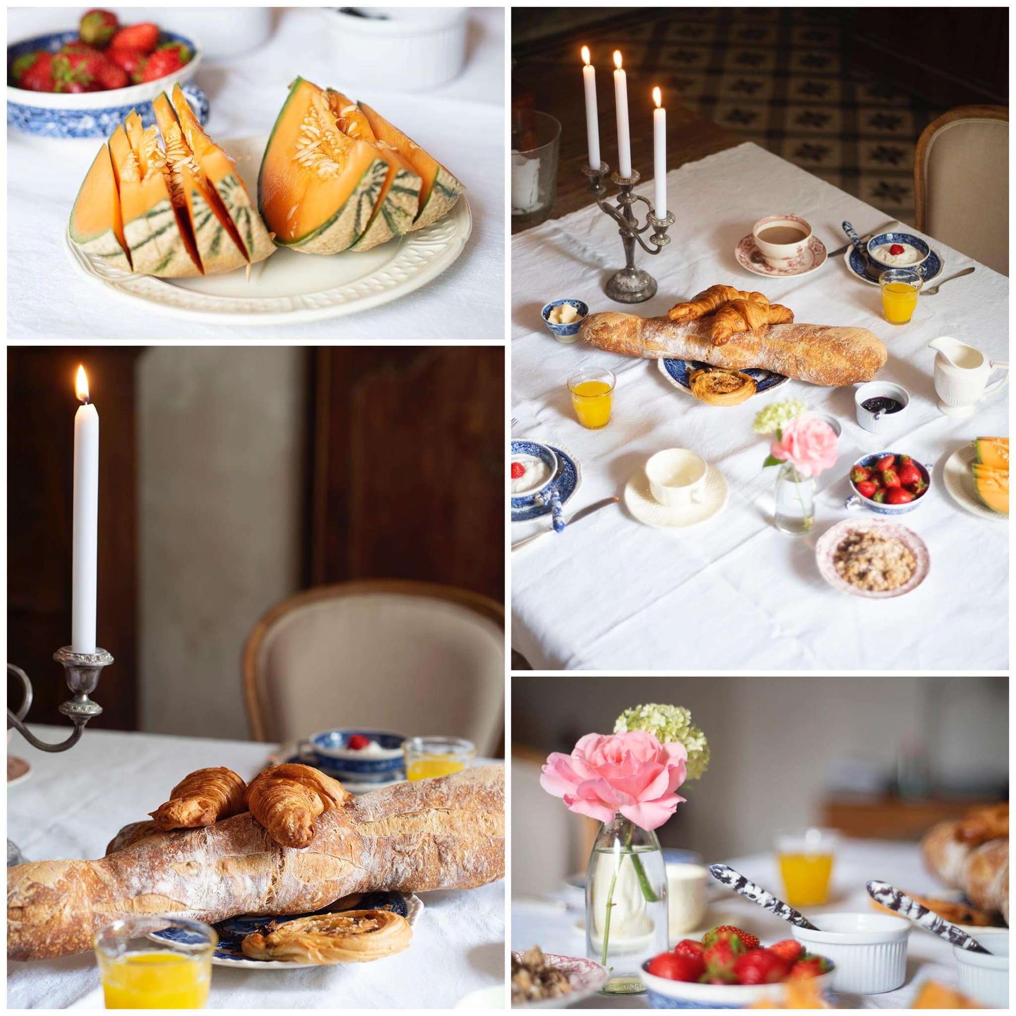 petit dejeuner château des Chauvaux