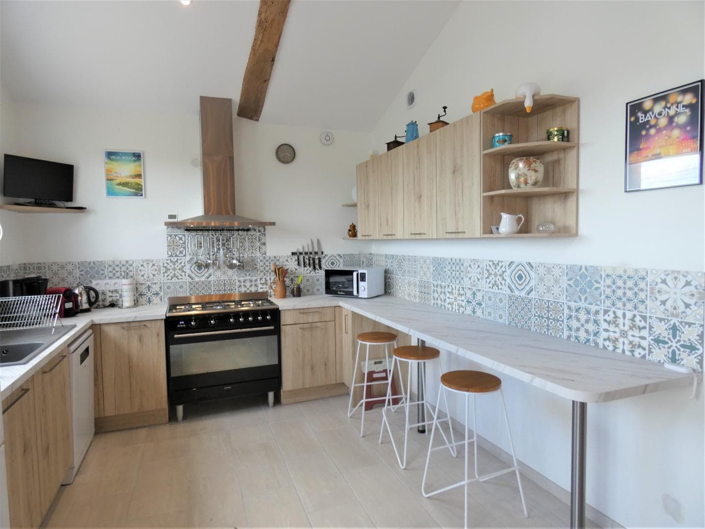 Cuisine du Gîte Beniabe à Ossages avec Gîtes de France Landes
