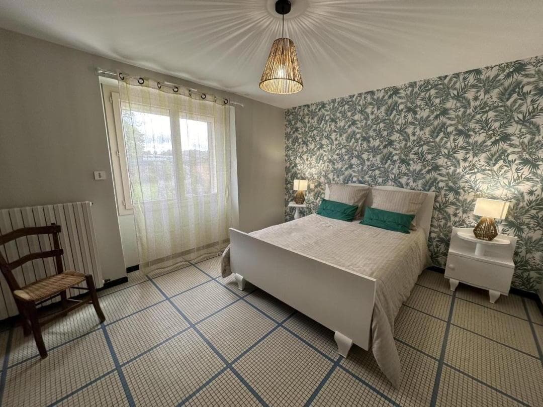 Chambre avec lit double duGite Au Castéra à Aubagnan avec Gites de France Landes