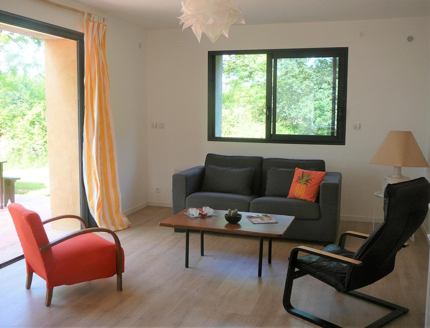 Vue Salon du gîte St Pierre à Coudures Gîtes de France Landes