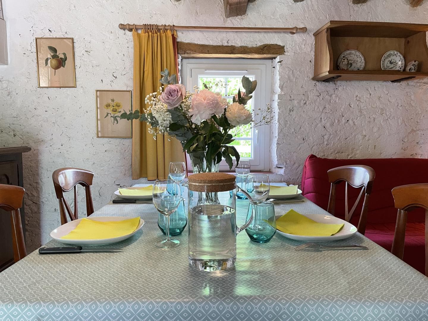 Repas du Gîte les Granges à Fargues avec Gîtes de France Landes