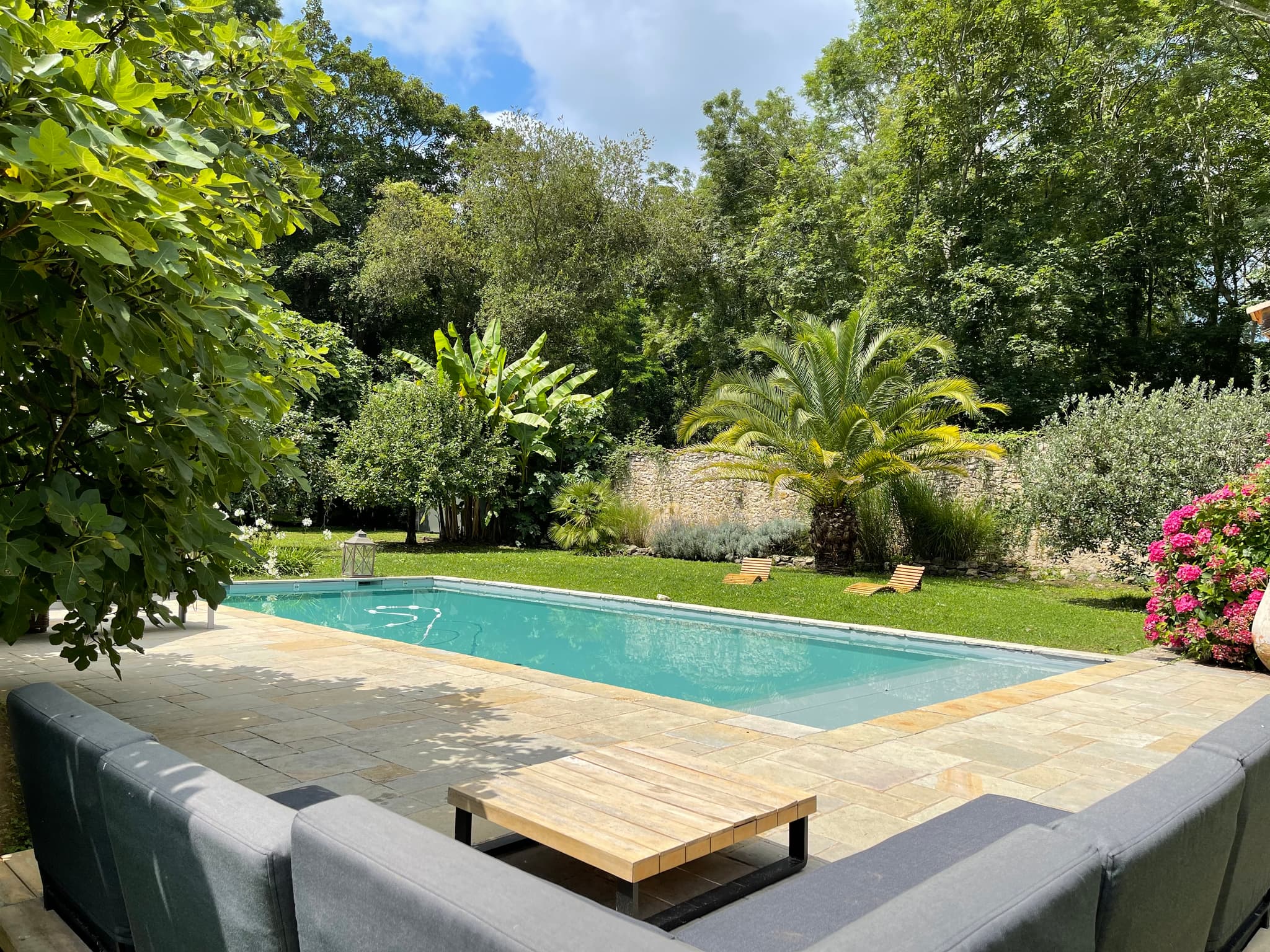 Piscine du gite Les écuries du chateau à Biaudos avec Gîtes de France Landes