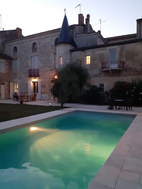 pool in evening