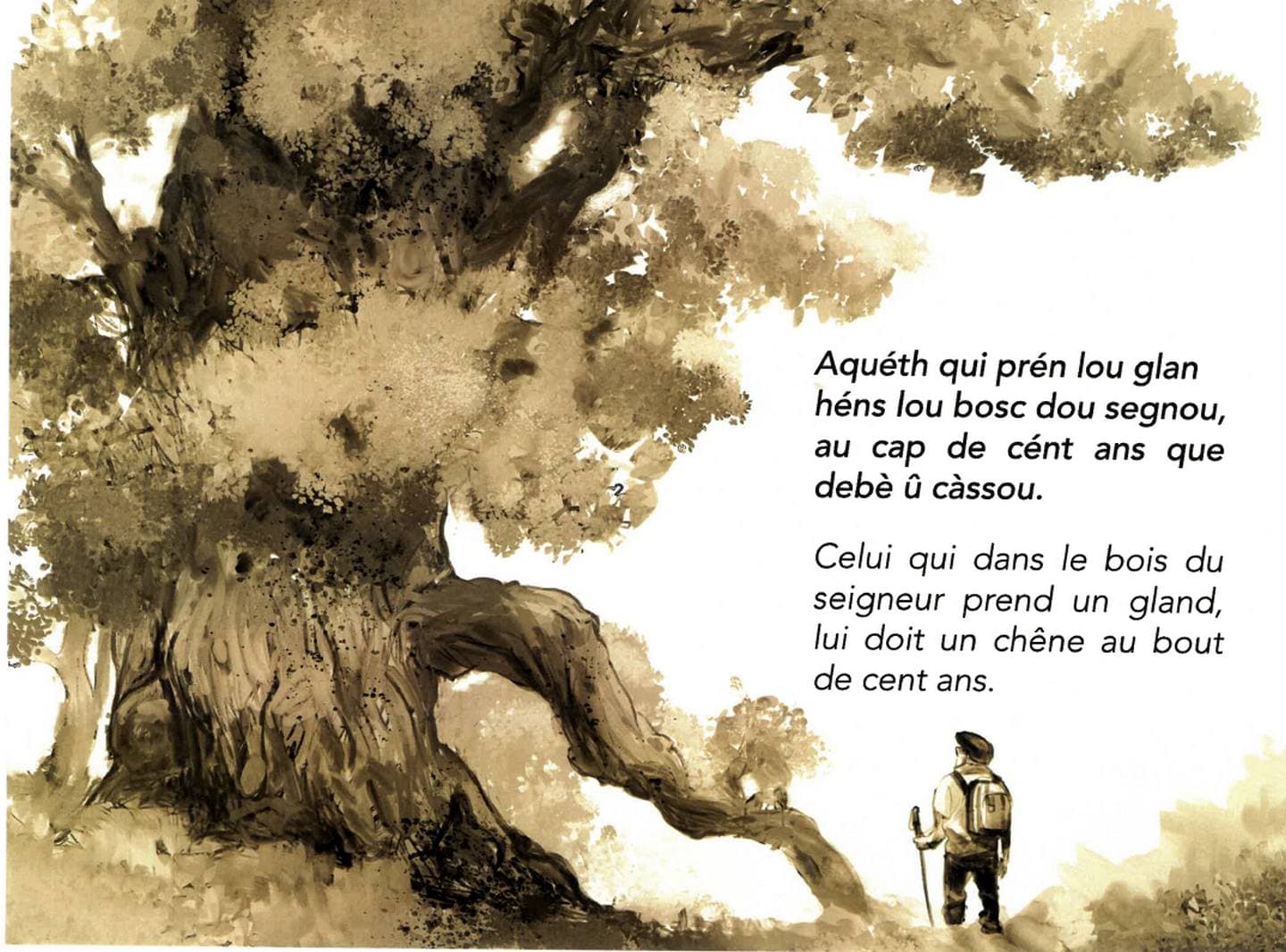 Terra Aventura - Bosdarros - panneau de dicton