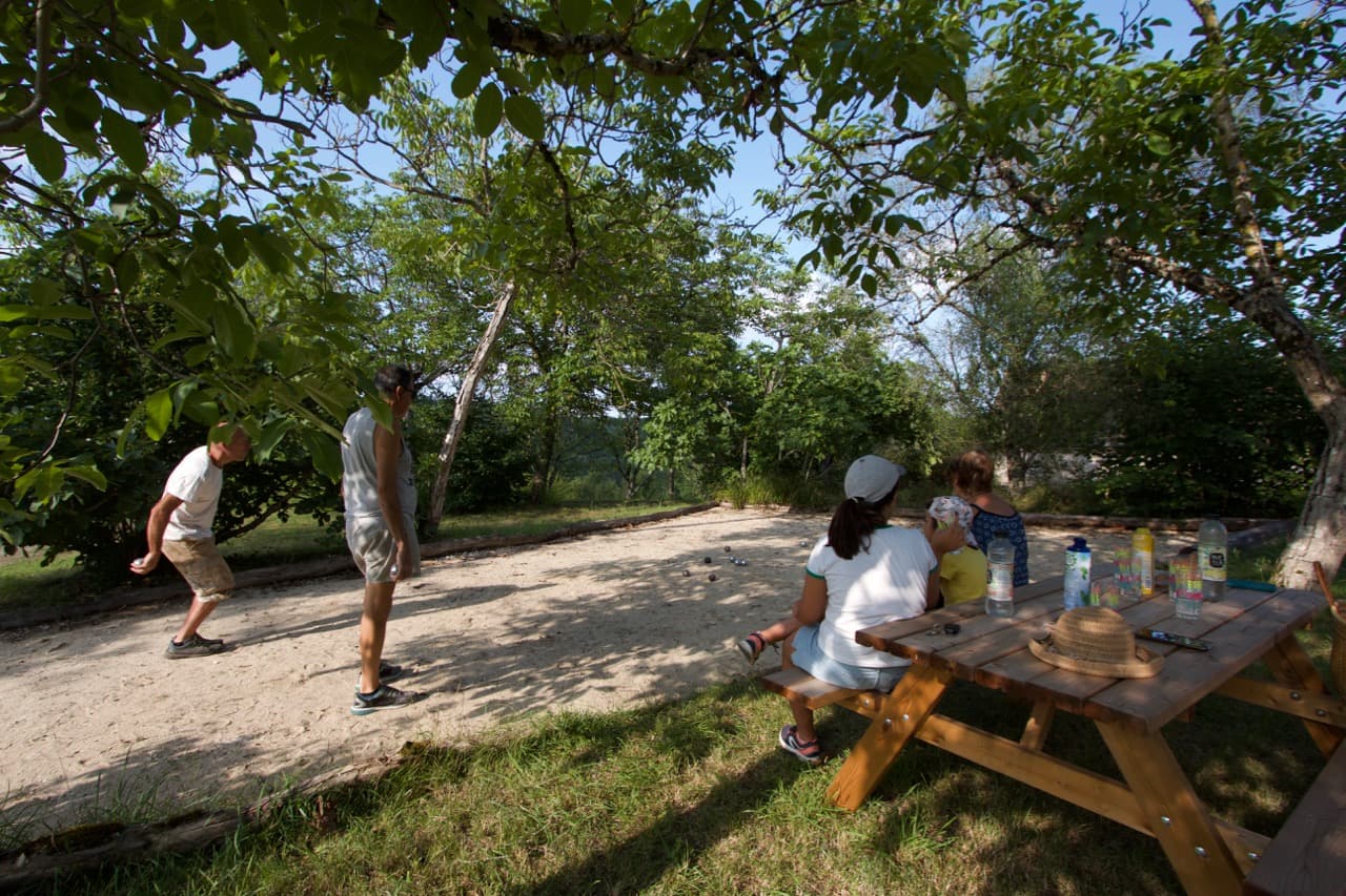 une partie de pétanque...