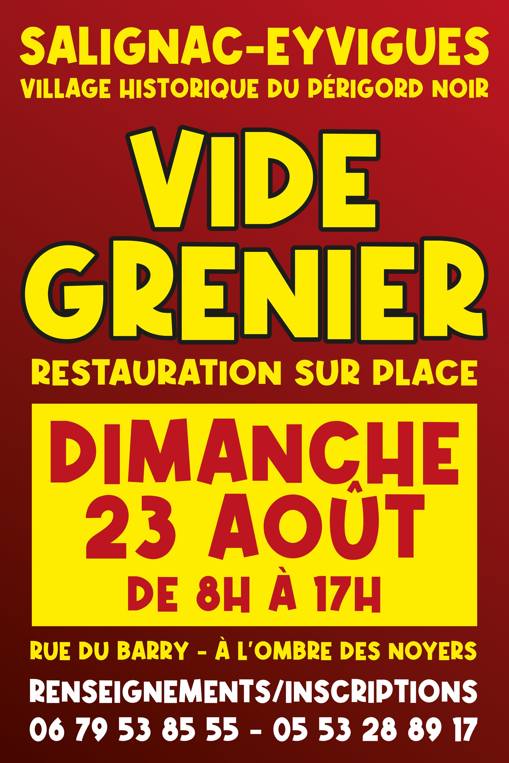 vide grenier 23 août CASE