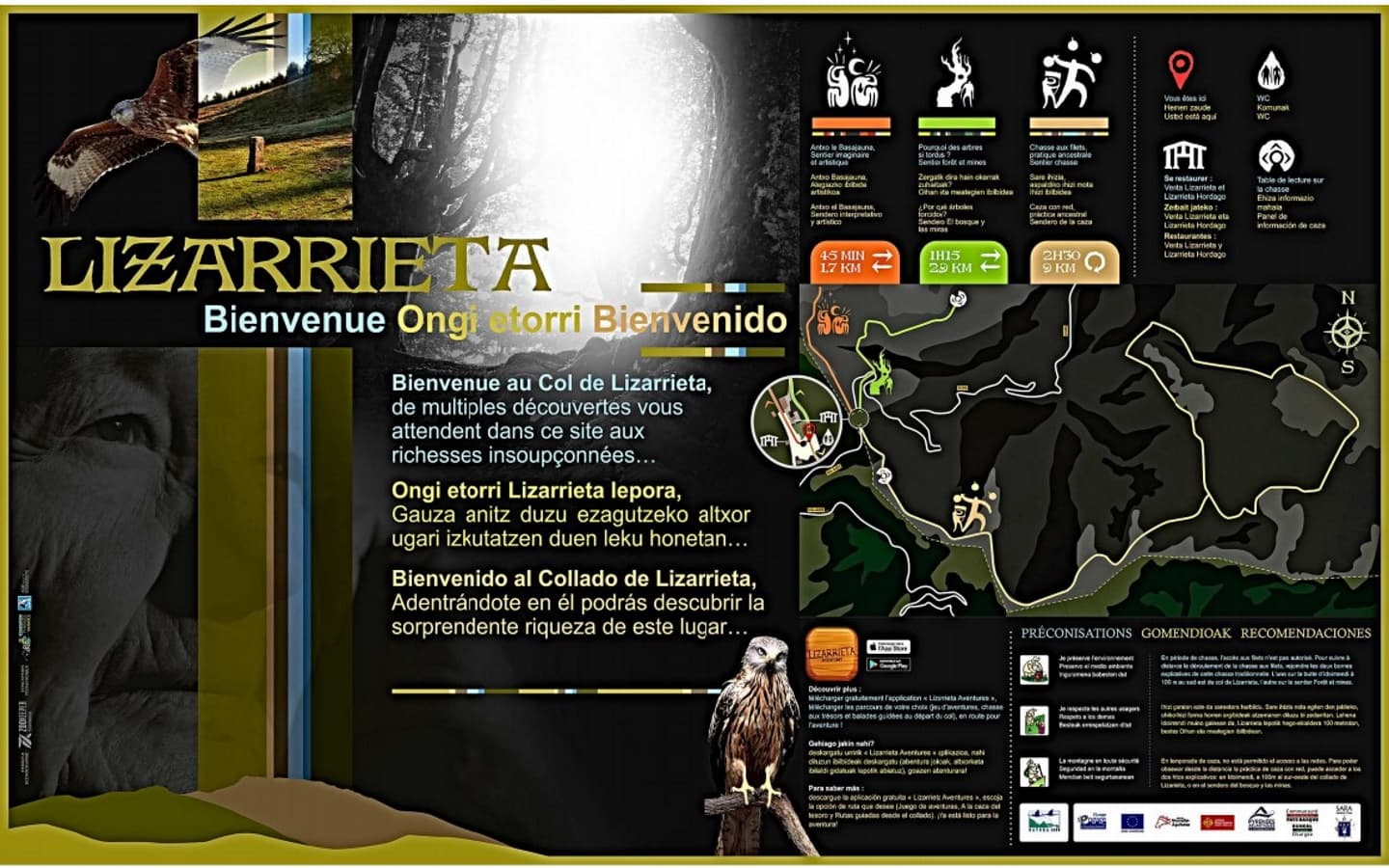 visuel panneau accueil au col