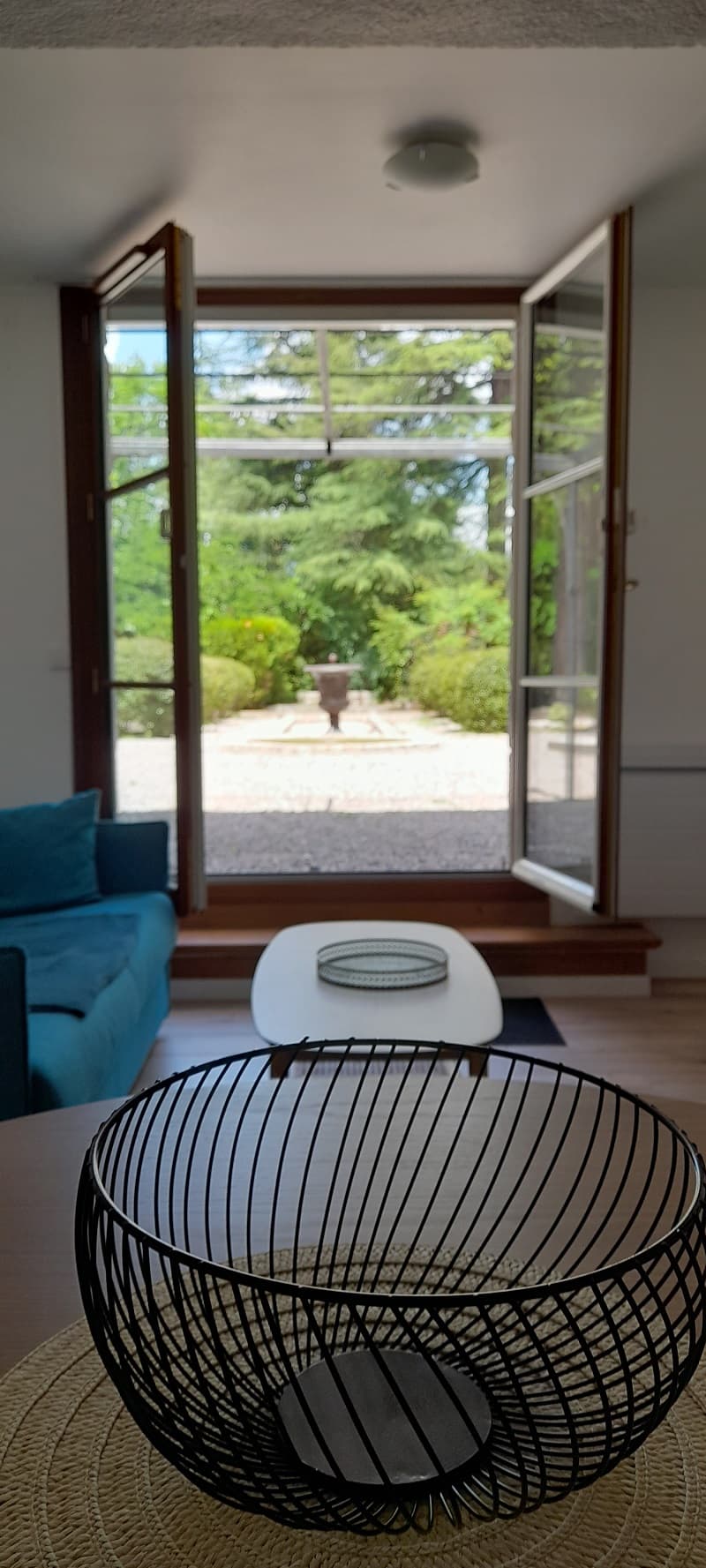 Salon avec vue sur le parc