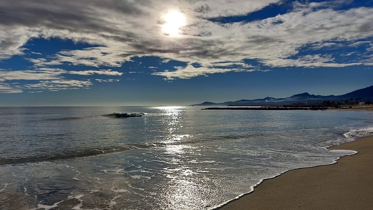 plage soleil couchant