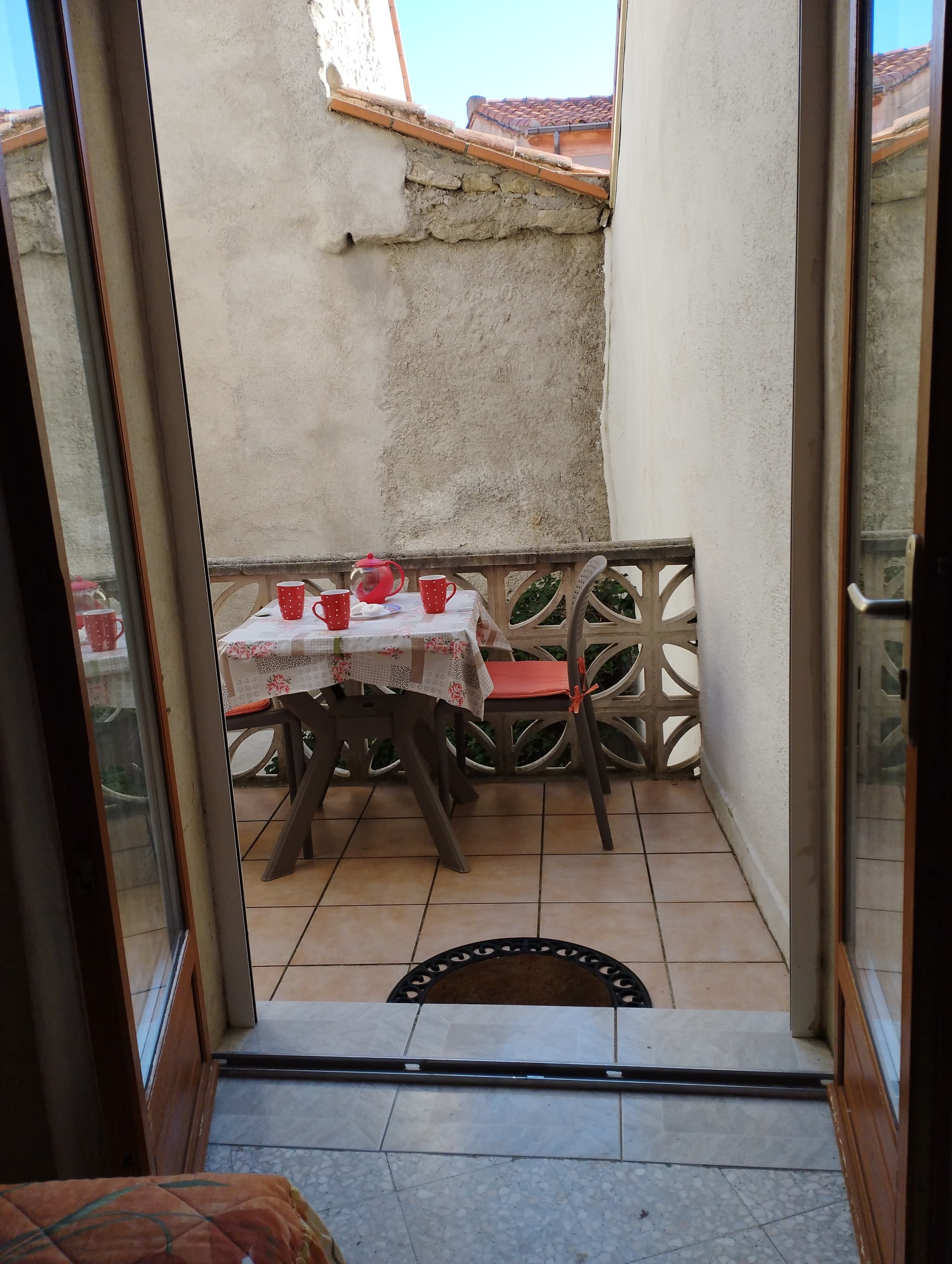 Accès à la terrasse
