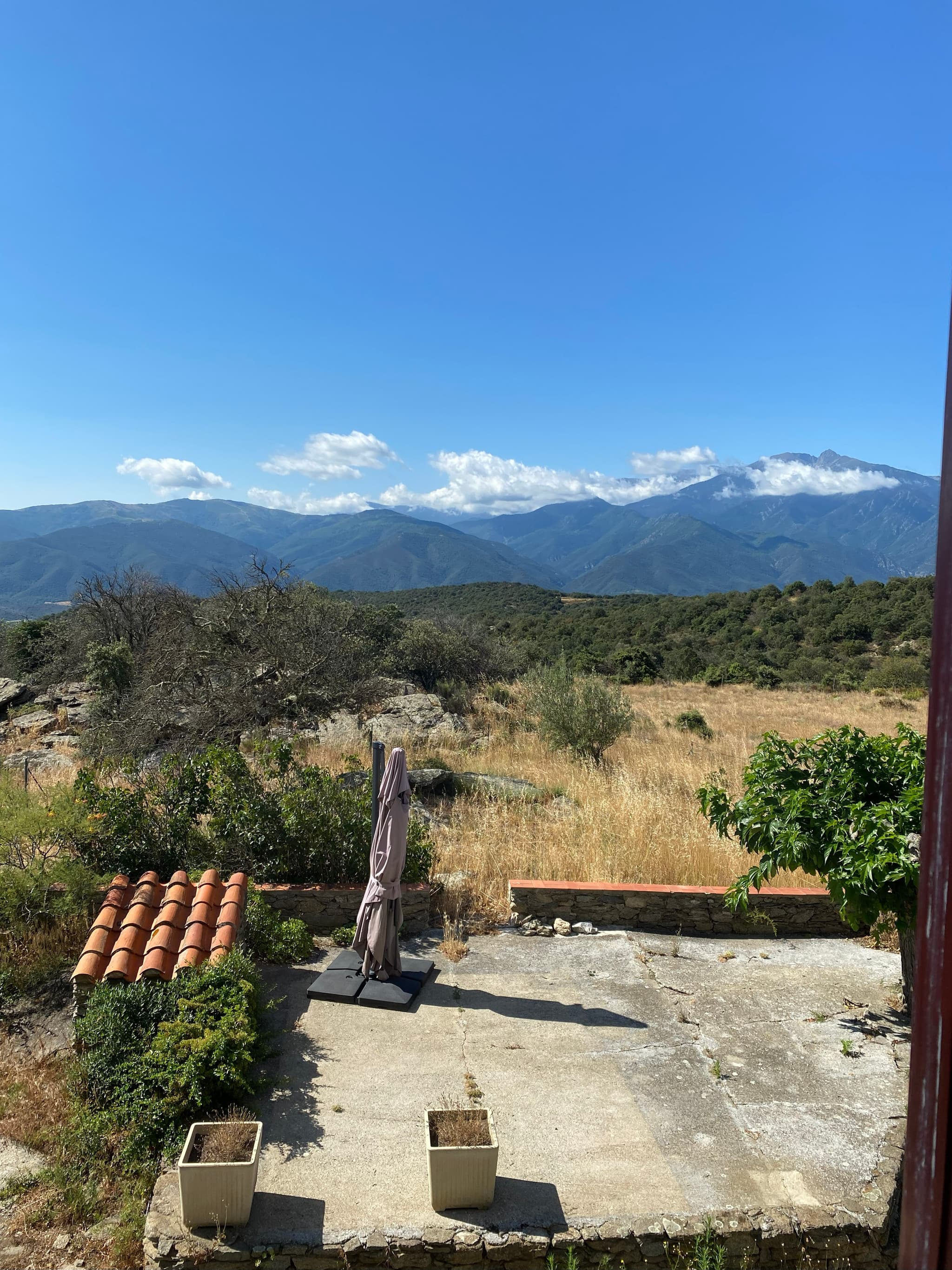 Terrasse avec le Canigó en fond
