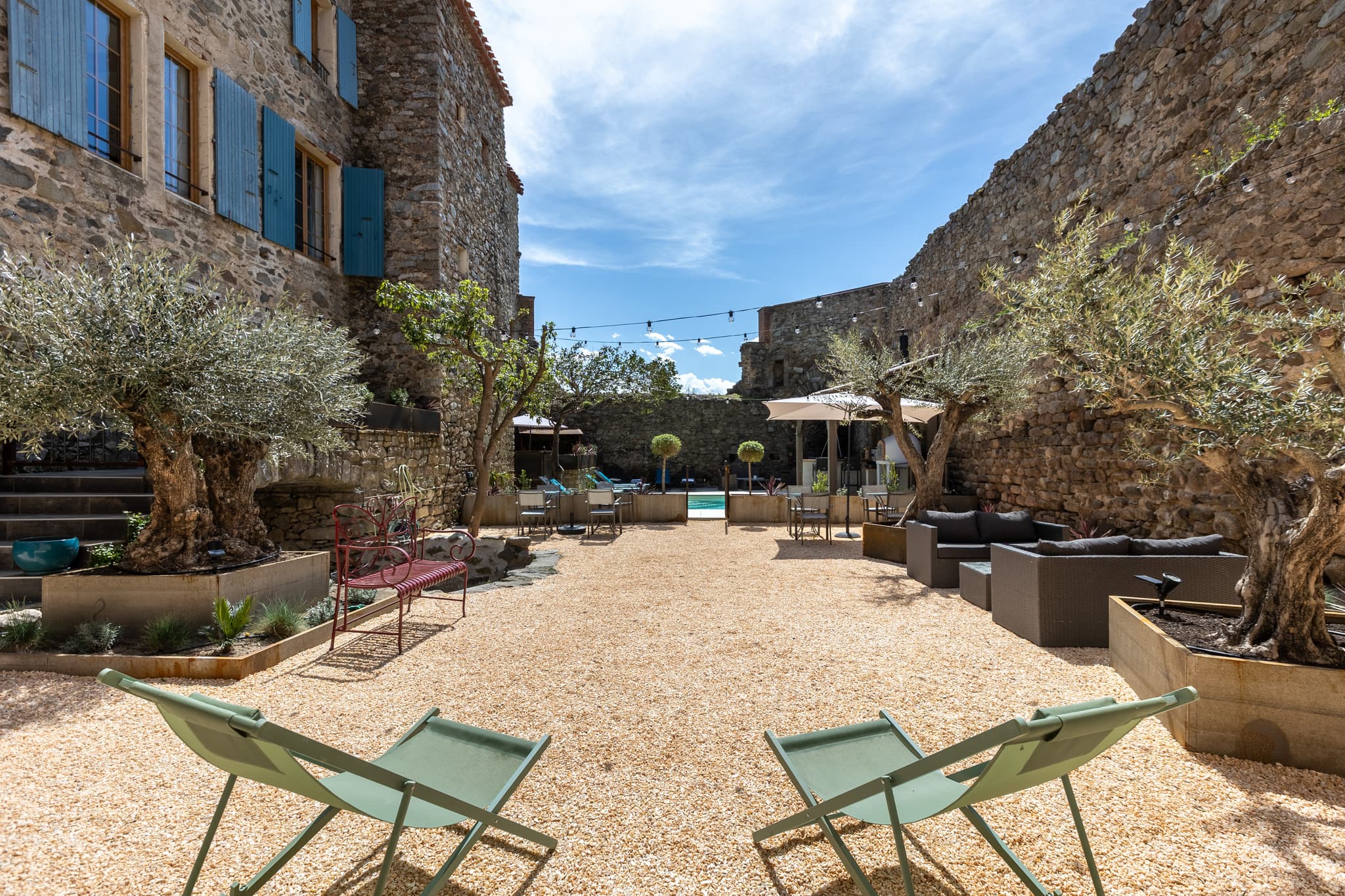 Jardin avec oliviers