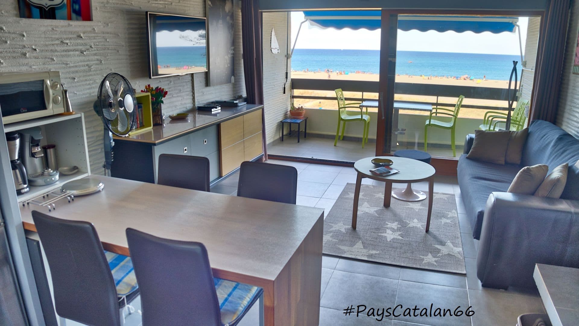 salon vue plage
