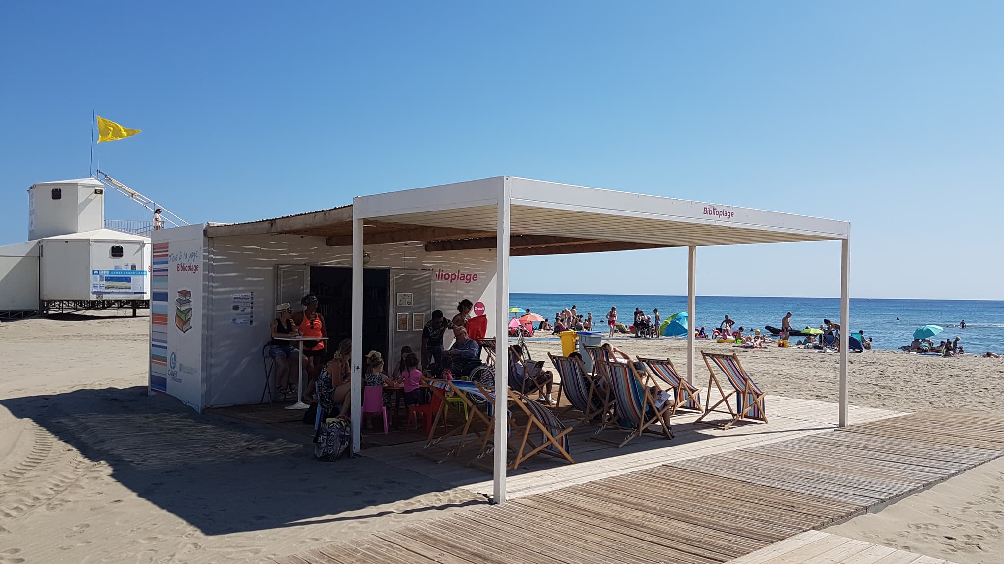 La Biblioplage à Canet-en-Roussillon.