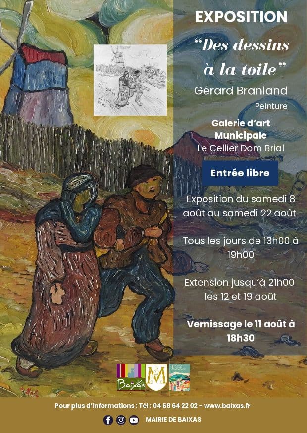 AFFICHE EXPO 8 AU 22 AOUT M; BRANLANT