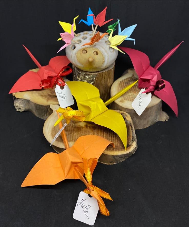 Ensemble fête-Origami-grue