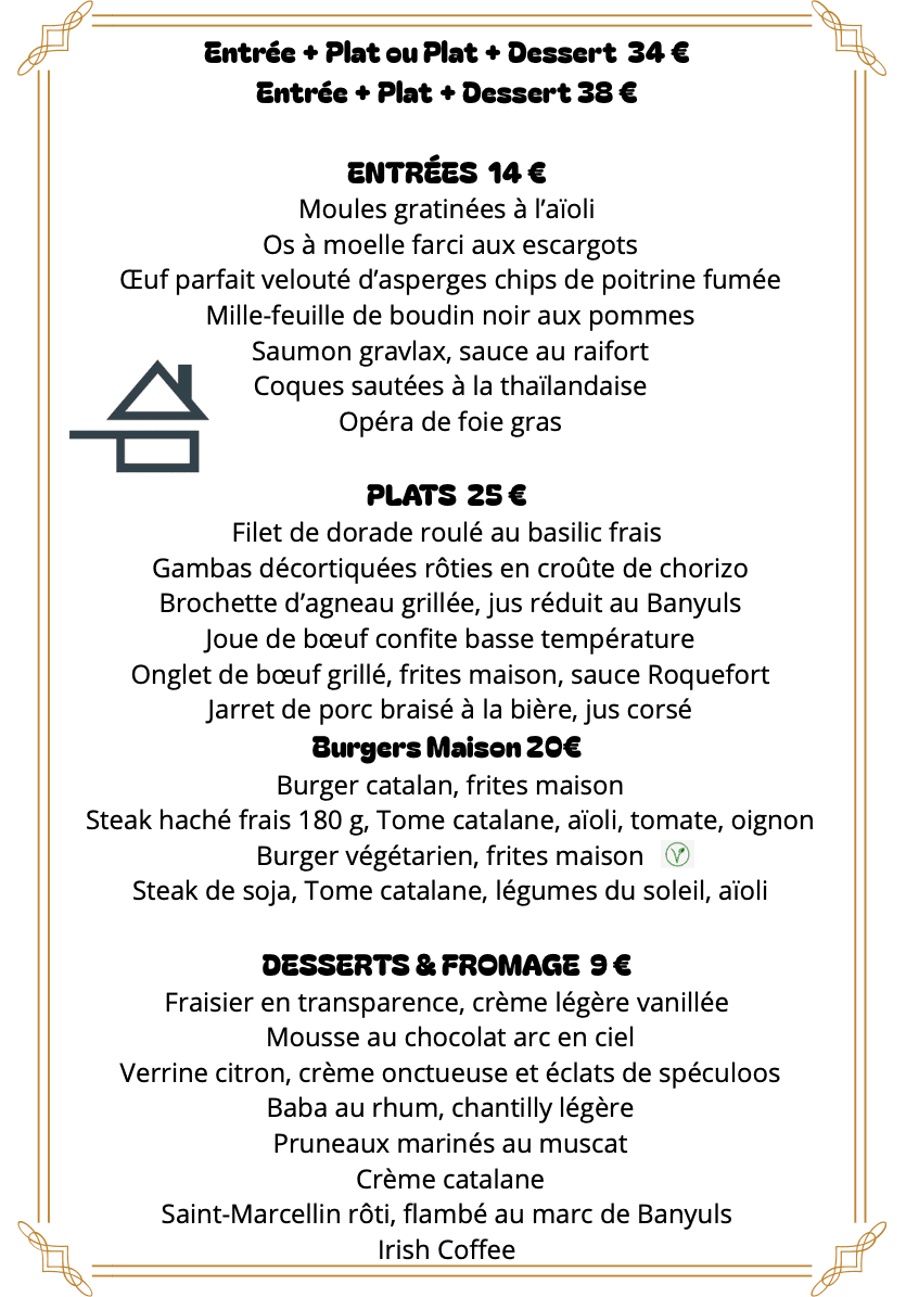 Menu 2026