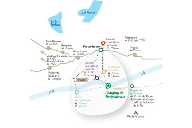 plan d'accès camping fontpédrouse