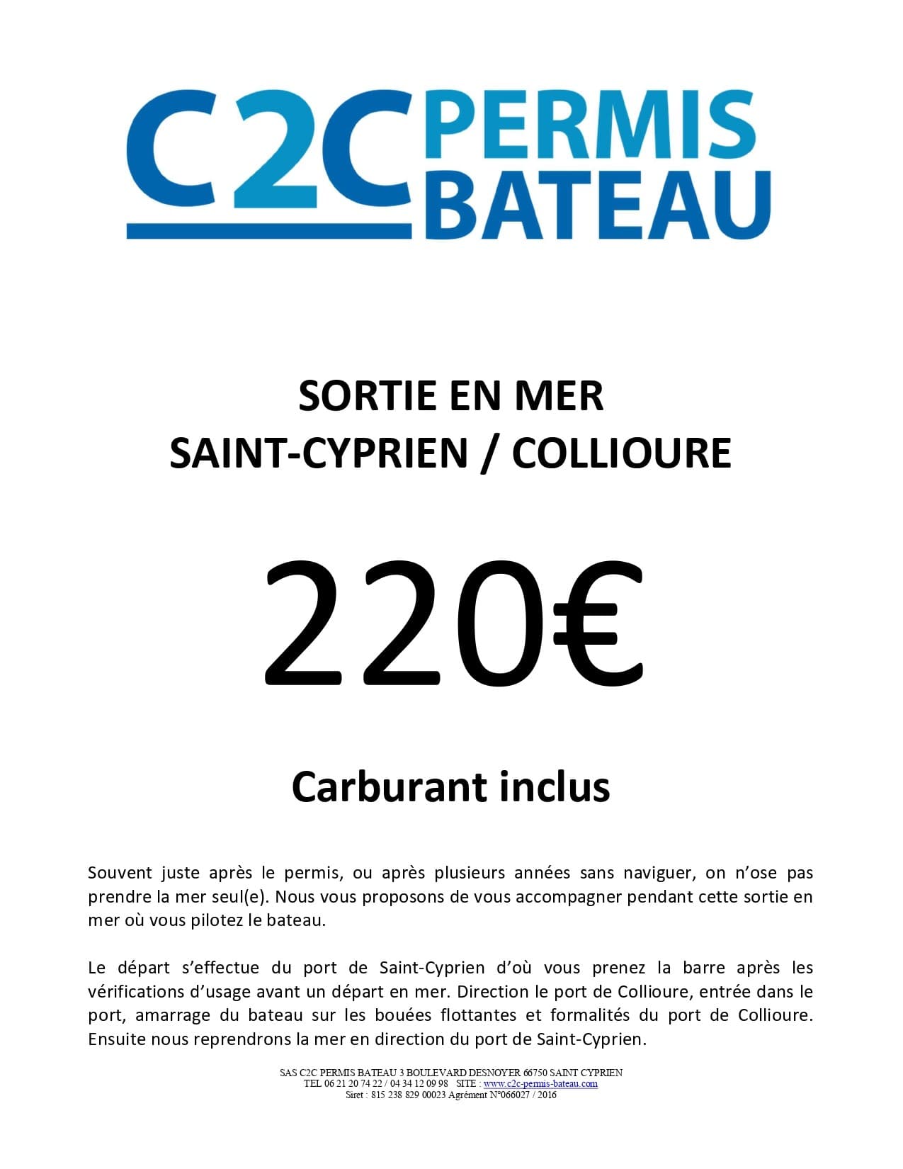 sortie en mer COLLIOURE