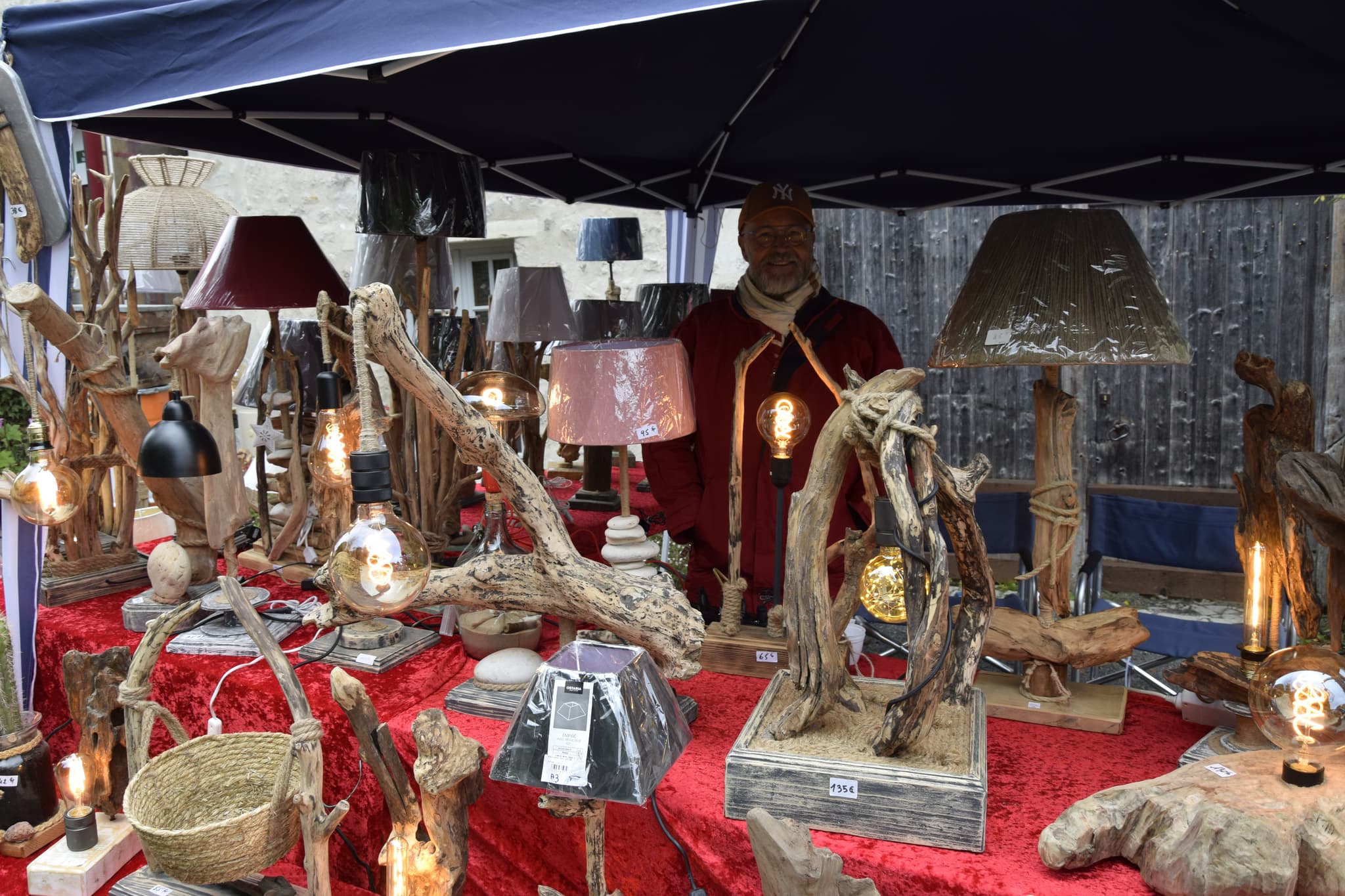 De sousa- lampes en bois flotté