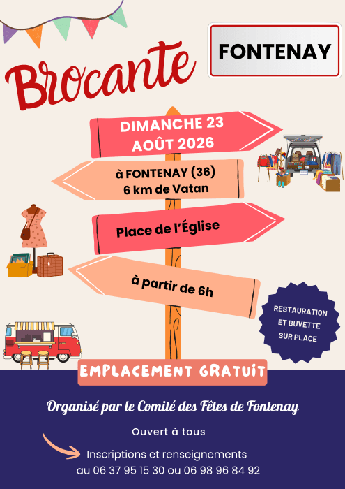 BROCANTE FONTENAY 23 AOUT 2026