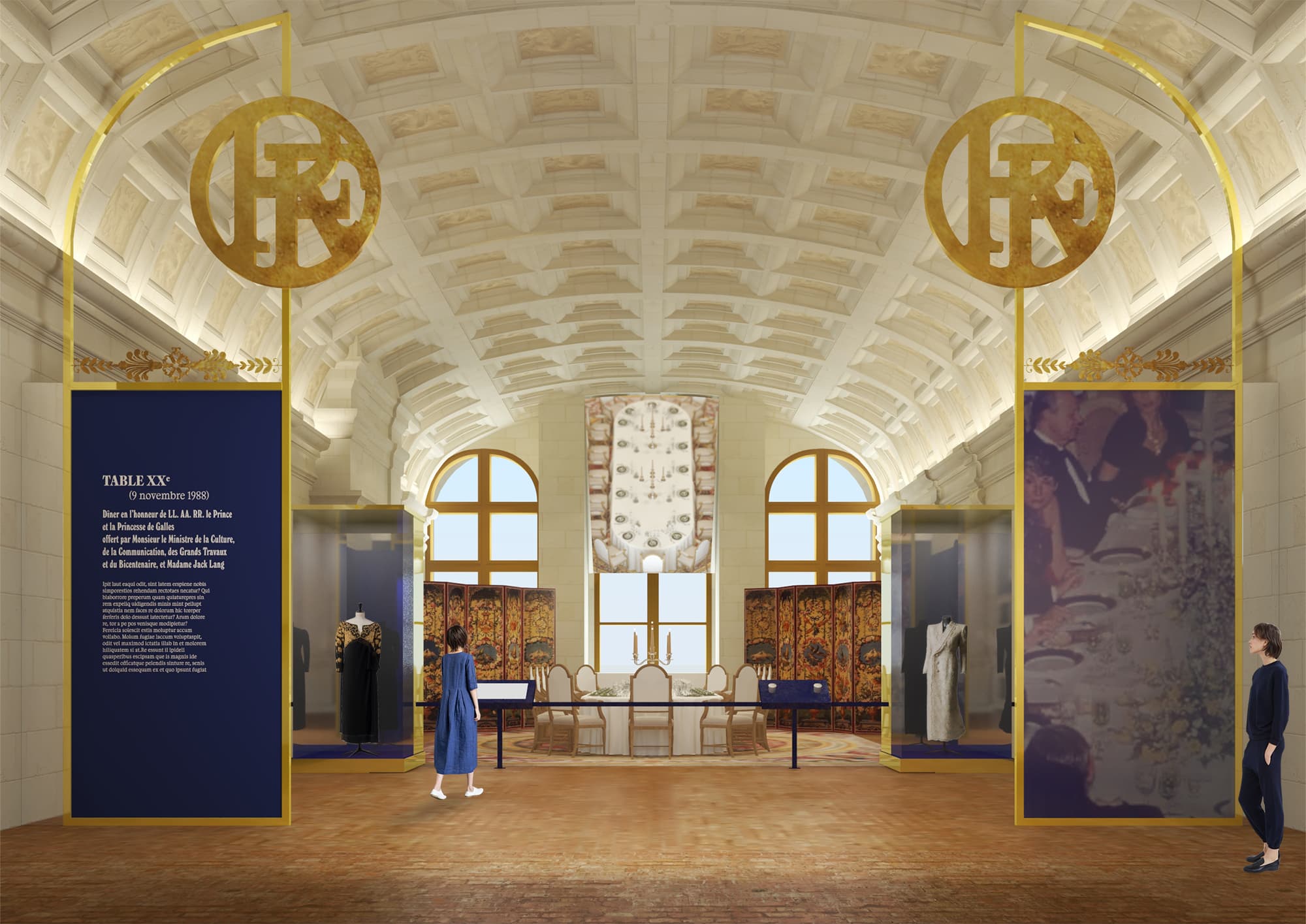 Vue du projet d’exposition « les festins de Chambord »
