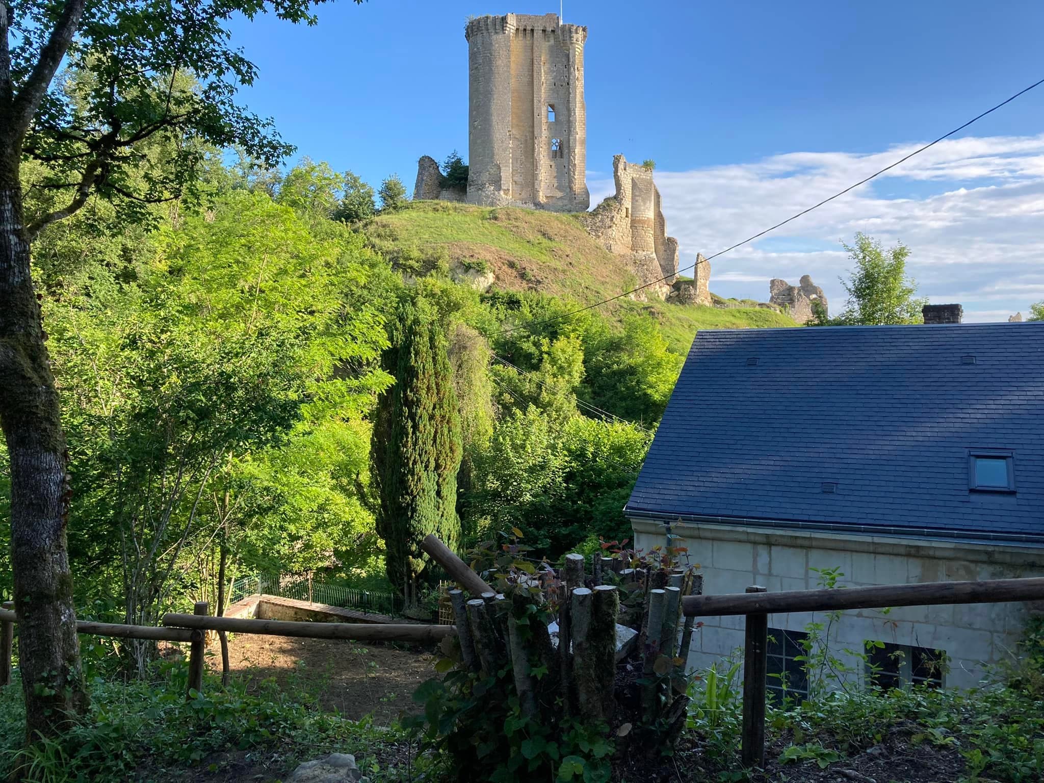 Au premier plan du château